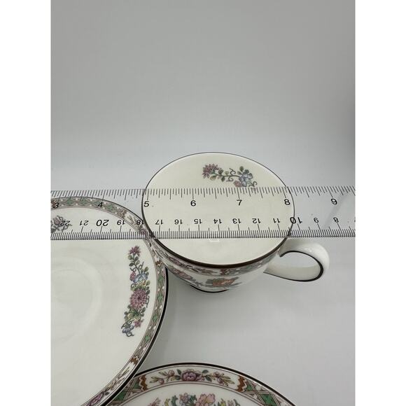 Wedgewood "Kutani Crane" English China Tea Cup/Saucer/Plate Set Mid Century - Picture 12 of 12